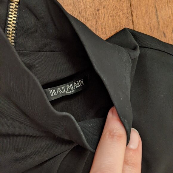 Balmain women's black dress in size 38 - Picture 8 of 14